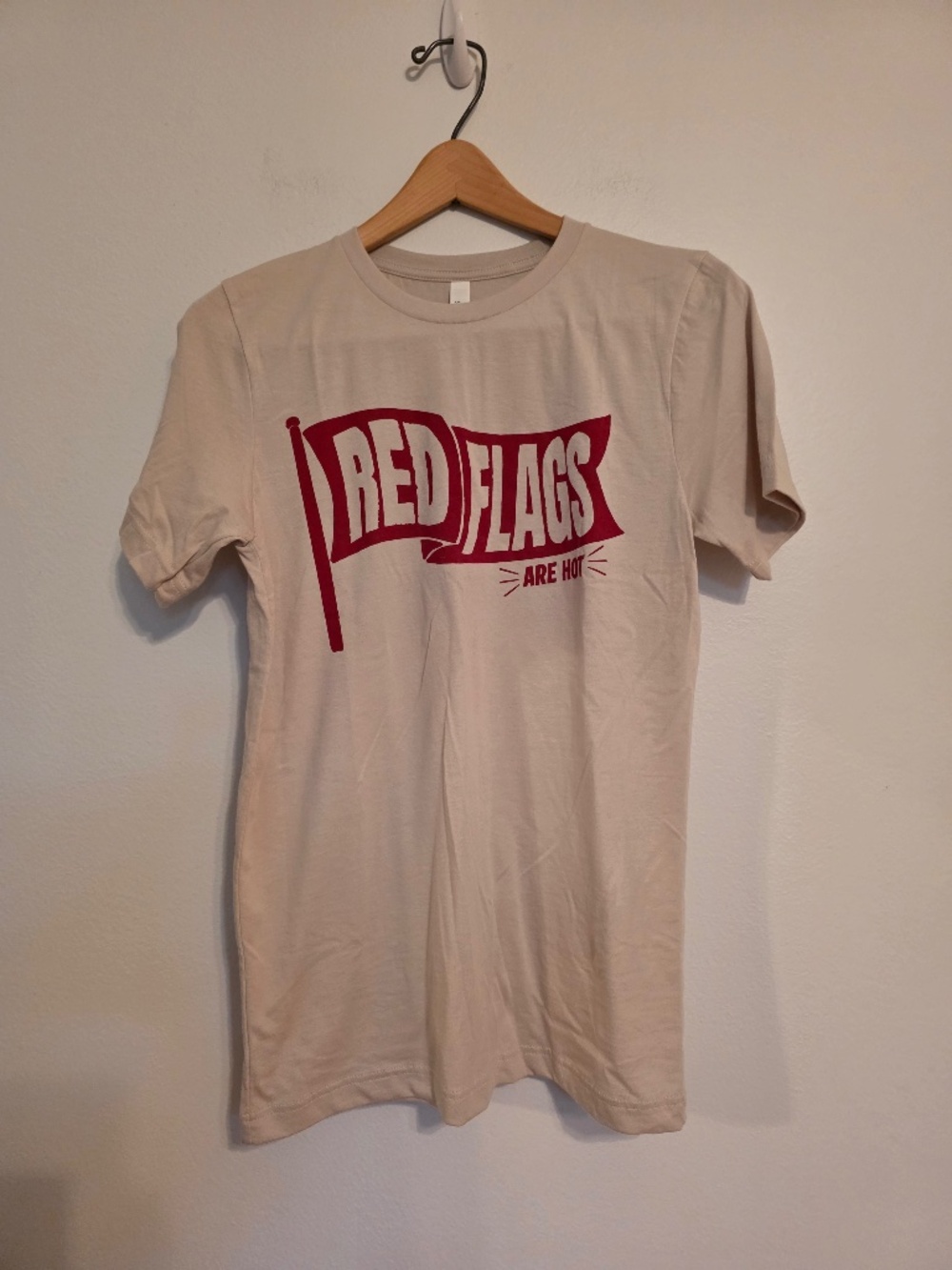 PS "Red Flags Are Hot" Short Sleeve T-Shirt - Small NWOT